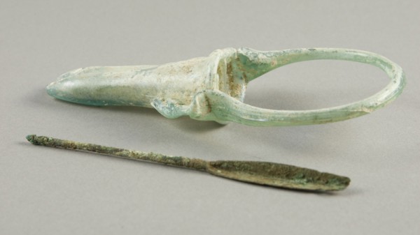 Cosmetic Container and Applicator, 4th century. Creator: Unknown.