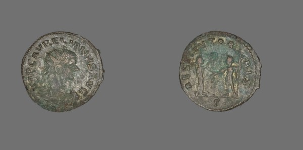 Antoninianus (Coin) Portraying Emperor Aurelian, 270-275. Creator: Unknown.