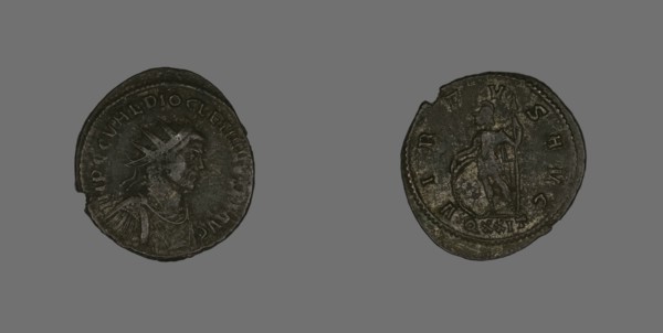 Antoninianus (Coin) Portraying Emperor Diocletian, about 285. Creator: Unknown.