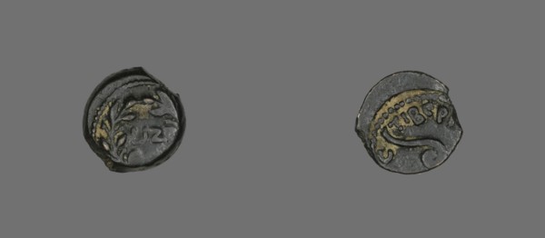Coin Depicting an Olive Wreath, 30-31, Procurator: Pontius Pilatus (reign of Tiberius). Creator: Unknown.