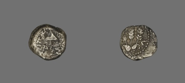 Coin Depicting a Parasol, 42-43, reign of King Herod Agrippa I (37-43). Creator: Unknown.