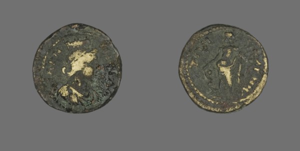 Coin Depicting the Goddess Tyche, (238-244 ?). Creator: Unknown.
