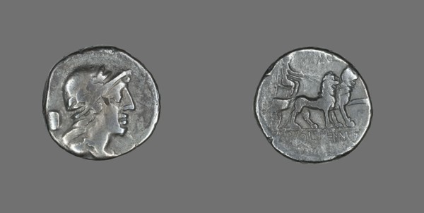 Denarius (Coin) Depicting a Helmeted Head of Attis, about 78 BCE. Creator: Unknown.