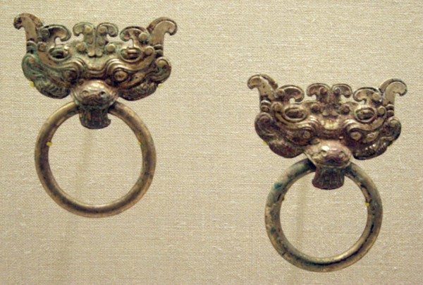 Monster-Mask Fitting with Ring Handle, Han dynasty (206 B.C.-A.D. 220). Creator: Unknown.