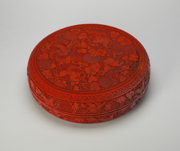 Covered Box with Butterflies, Gourds, and..., Qing dynasty, Yongzheng or early Qianlong period. Creator: Unknown.
