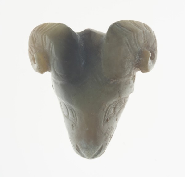 Pendant with Ram Head, Shang or Western Zhou period, 13th/11th century B.C. Creator: Unknown.