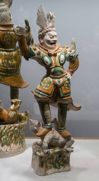 Armored Guardian King (Tianwang) Trampling Demon, Tang dynasty, 1st half of 8th century. Creator: Unknown.
