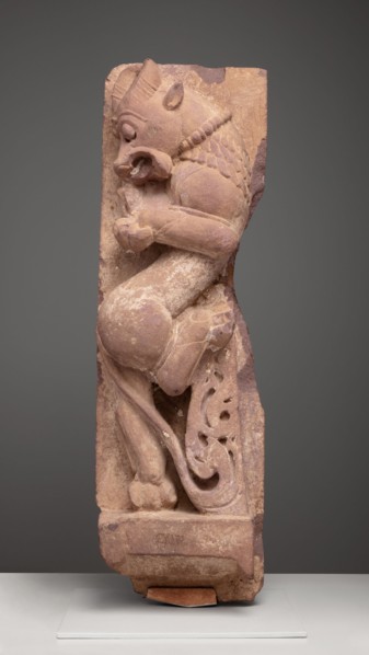 Rampant Mythical Lions (Vyala), 8th/9th century. Creator: Unknown.