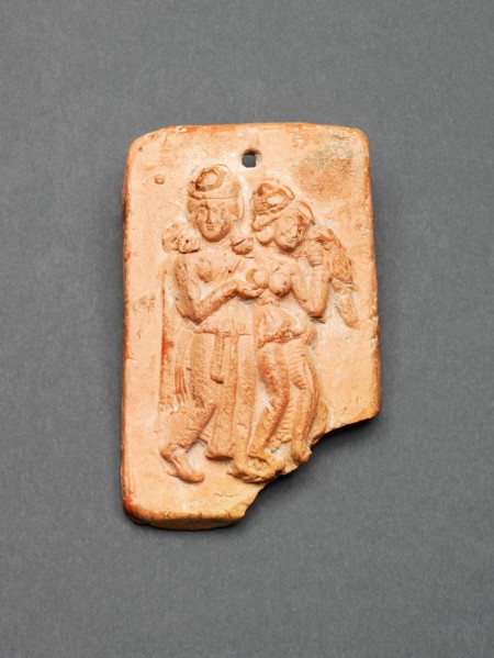 Amorous Couple (Mithuna) with Parrot, 1st century B.C. Creator: Unknown.