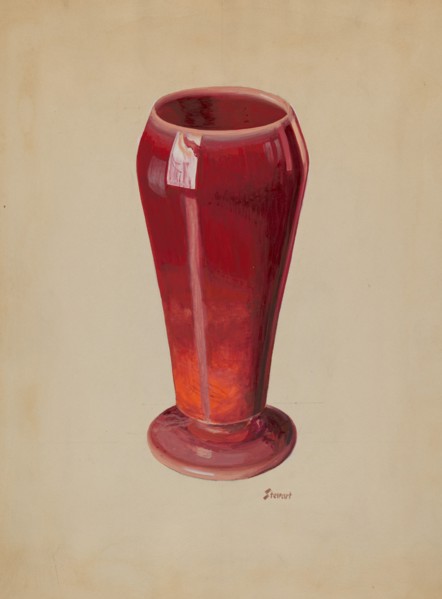 Vase (Opaque Glass), c. 1936. Creator: Robert Stewart.