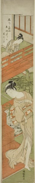 Attracting her attention, c. 1771. Creator: Isoda Koryusai.