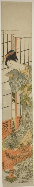 Eavesdropping, c. 1773. Creator: Isoda Koryusai.