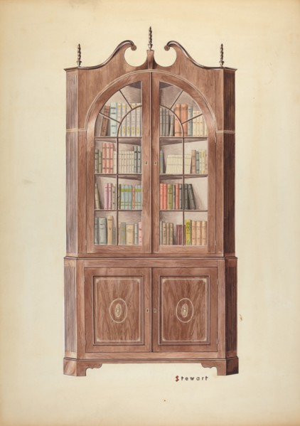 Corner Cupboard, c. 1937. Creator: Robert Stewart.