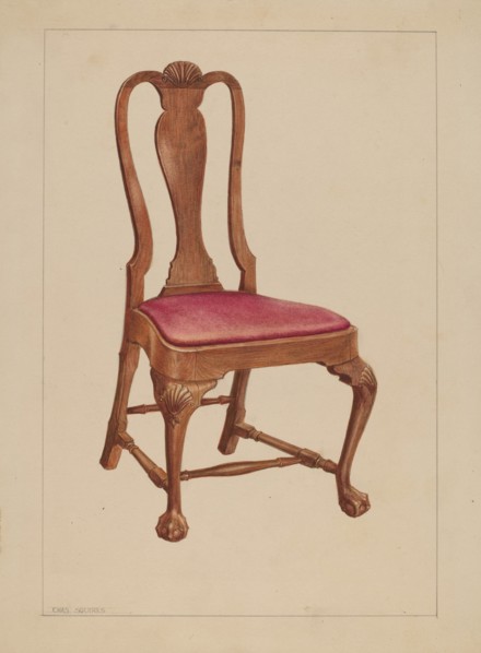 Side Chair, c. 1937. Creator: Charles Squires.