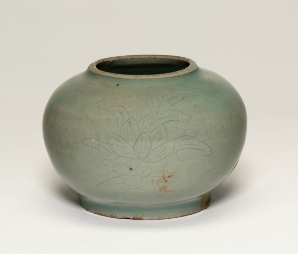 Globular Jar with Stylized Peonies, Korea, Goryeo dynasty (918-1392), early 11th century. Creator: Unknown.