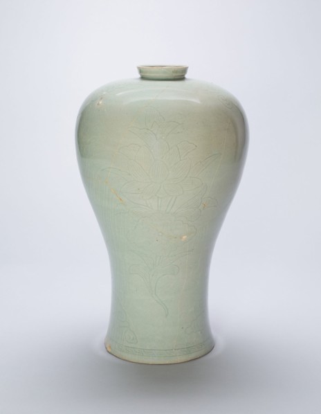 Baluster-Shaped Vase with Lotus Flowers, Korea, Goryeo dynasty (918-1392), late 12th/early 13th cent Creator: Unknown.