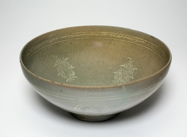Bowl with Stylized Pomegranate Clusters, Korea, Goryeo dynasty (918-1392), late 13th century. Creator: Unknown.