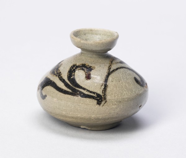 Oil Bottle with Scrolling Leaves, South Korea, Goryeo dynasty (918-1392), 12th century. Creator: Unknown.