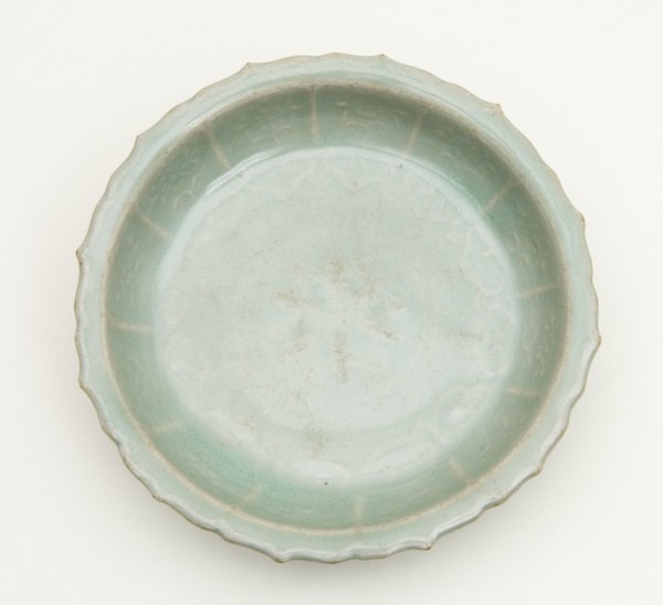 Foliate and Lobed Dish with Floral Sprays, South Korea, Goryeo dynasty (918-1392), 12th century. Creator: Unknown.