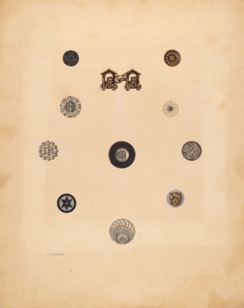 Buttons, 1937. Creator: Isidore Steinberg.
