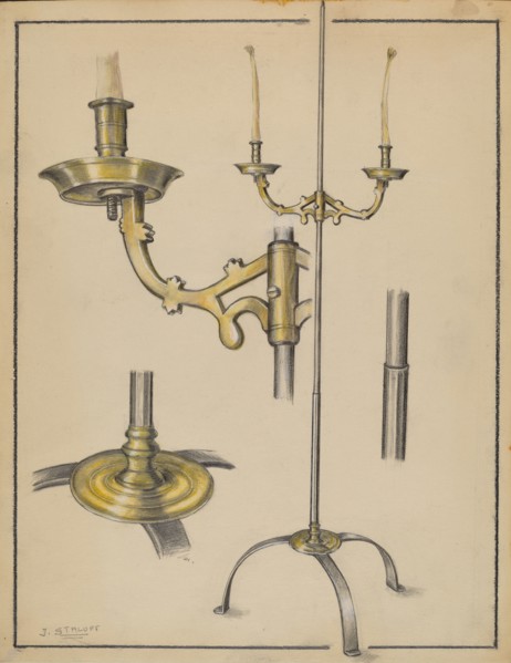 Candlestand, c. 1936. Creator: Jack Staloff.