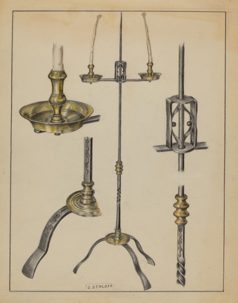 Candlestand, c. 1936. Creator: Jack Staloff.