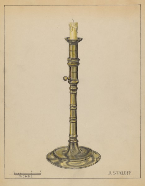 Candlestick, c. 1936. Creator: Jack Staloff.