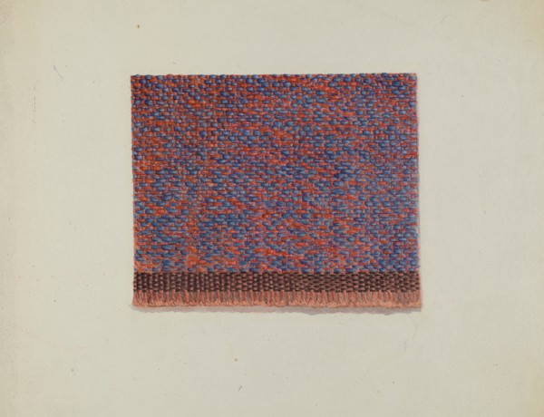 Shaker Chair Seat Covering, c. 1936. Creator: Alice Stearns.