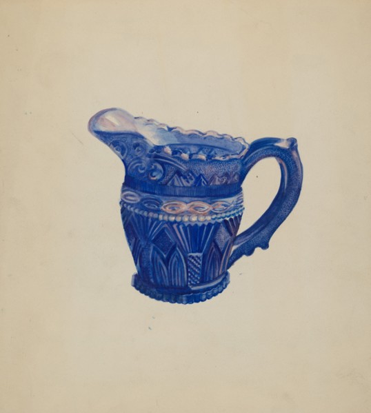 Early Sandwich Creamer, c. 1936. Creator: Ella Josephine Sterling.