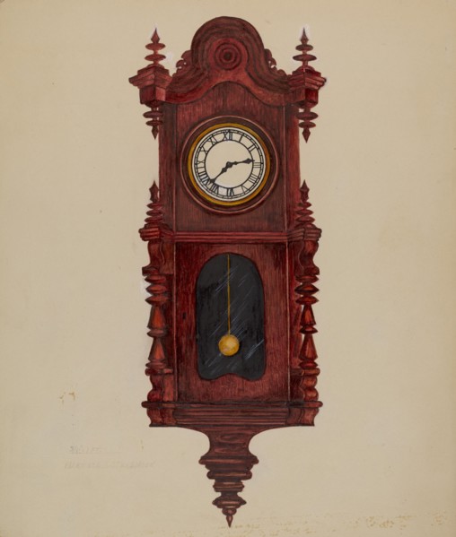 Clock, c. 1936. Creator: Florence Stevenson.