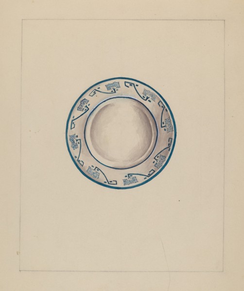 Cup Plate, c. 1936. Creator: Florence Stevenson.