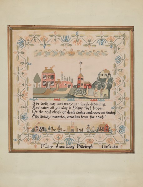 Sampler, c. 1936. Creator: Robert Stewart.
