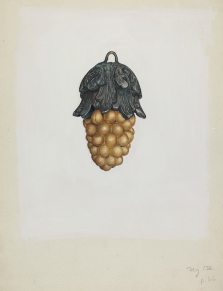 Bunch of Grapes, c. 1937. Creator: Alice Stearns.