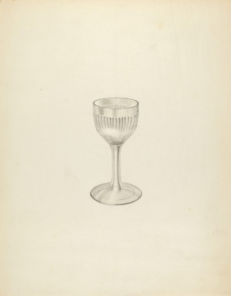 Wine Glass, c. 1937. Creator: Isidore Steinberg.