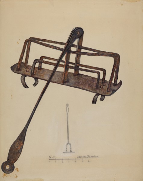 Iron Toast Rack, c. 1937. Creator: Florence Stevenson.