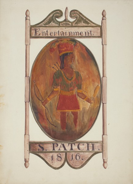 Tavern Sign, c. 1938. Creator: Alice Stearns.