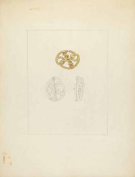 Gold Brooch, c. 1940. Creator: Isidore Steinberg.