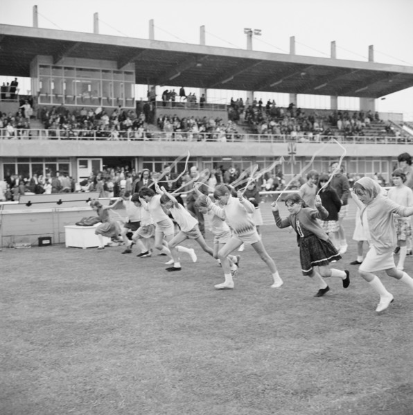 Copthall Stadium, Hendon, Barnet, London, 25/06/1966. Creator: John Laing plc.