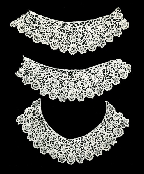 Collar and Two Cuffs, England, 1850/75.