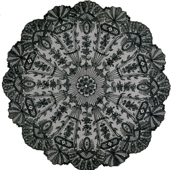 Parasol Cover, France, 1850s.