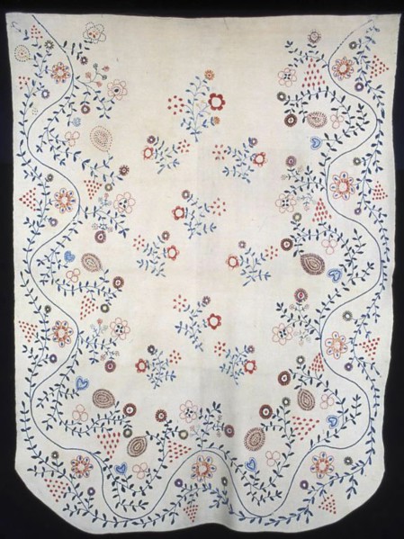 Bedcover, New York, 1775/1800.