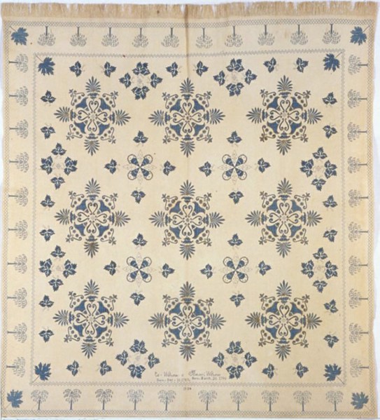 Bedcover, New York, 1854.