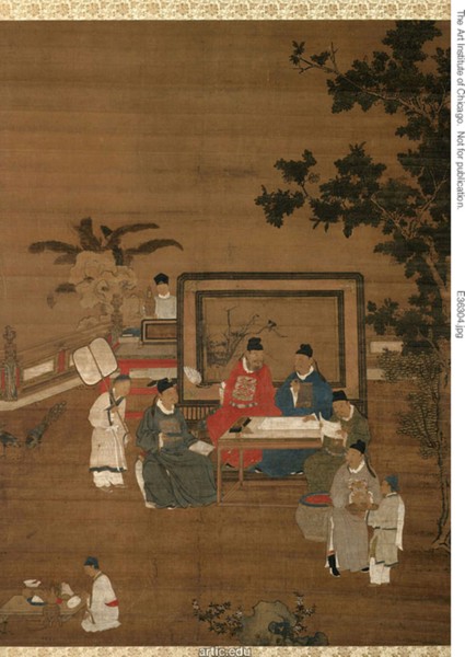 Calligraphy, probably from the set "The Four Accomplishments", Ming dynasty (1368-1644), late 16th/early 17th century.
