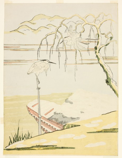 Egrets in the Snow, c. 1768. Attributed to Suzuki Harunobu.