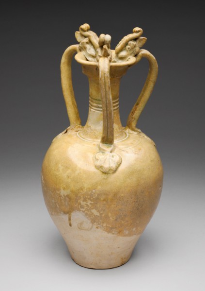 Amphora with Three Dragon-Shaped Handles, Tang dynasty (618-907), 8th century.