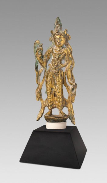 Bodhisattva in "Thrice Bent" Pose (Tribhanga), Sui or early Tang dynasty, early 7th century.