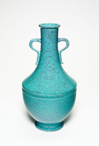 Baluster-Shaped Vase with Loop Handles, Qing dynasty (1644-1911), Qianlong reign mark and period (1736-1795).