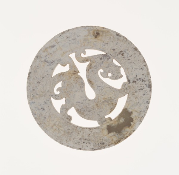 Openwork Jade Bi, Western Han dynasty (206 B.C.-A.D. 9).