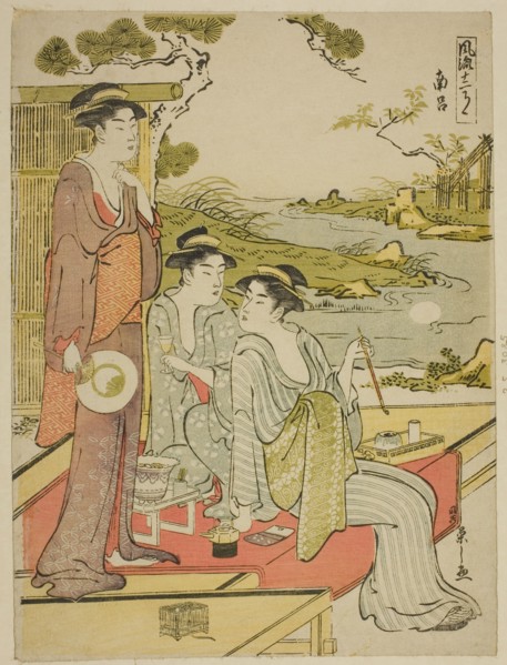 The Eighth Month (Nanryo), from the series a Calendar of Elegance (Furyu junikagetsu), c. 1788.