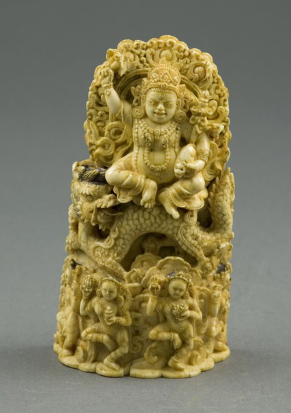 Jambhala, the God of Wealth, Seated on a Dragon, 15th century.